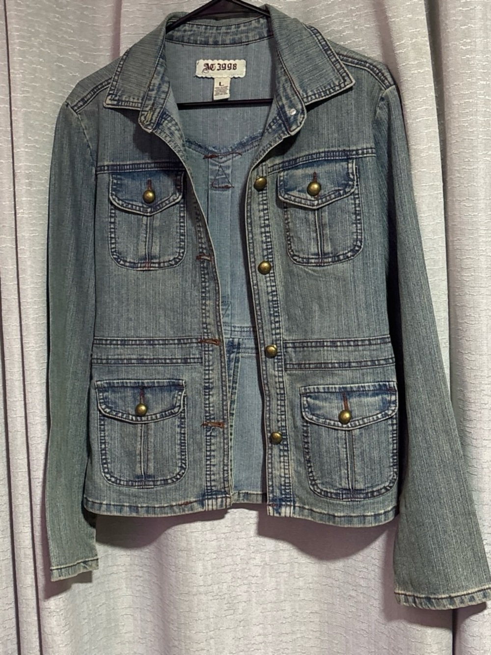 AC 3998 Light Blue Denim Jacket - Size L